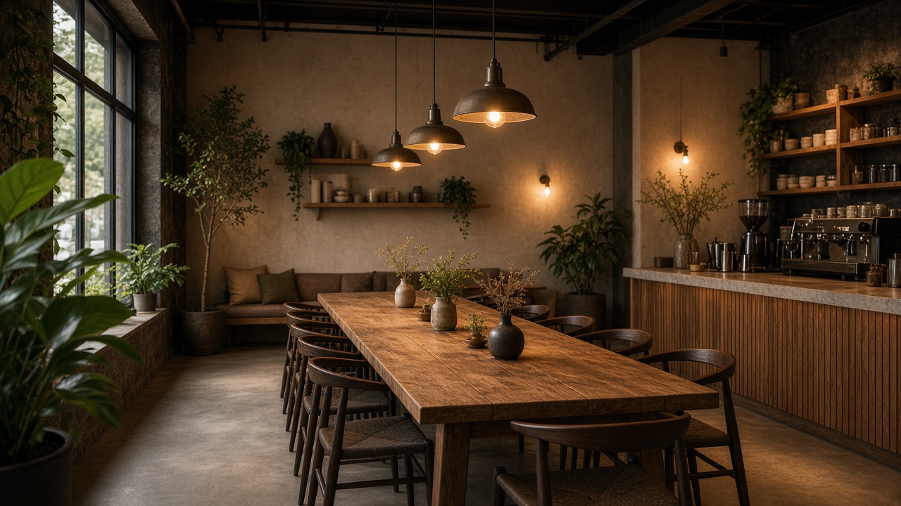 Community gathering at communal table