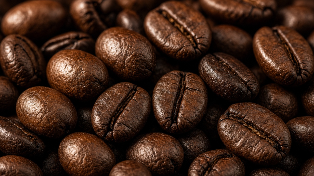 Roasted coffee beans